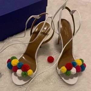 Aquazzura. Sandals with heel. Summer heels. Strap heels. Size 37. With Box.